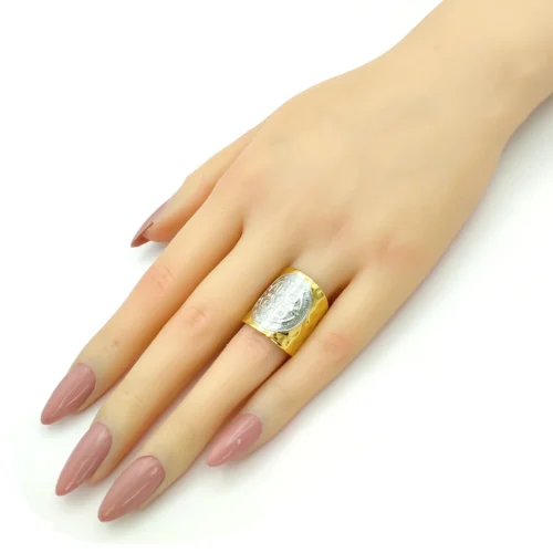 Anillo-Acero-Inox-Bicolor-San-Benito-Martillado-Ajustable-4.webp