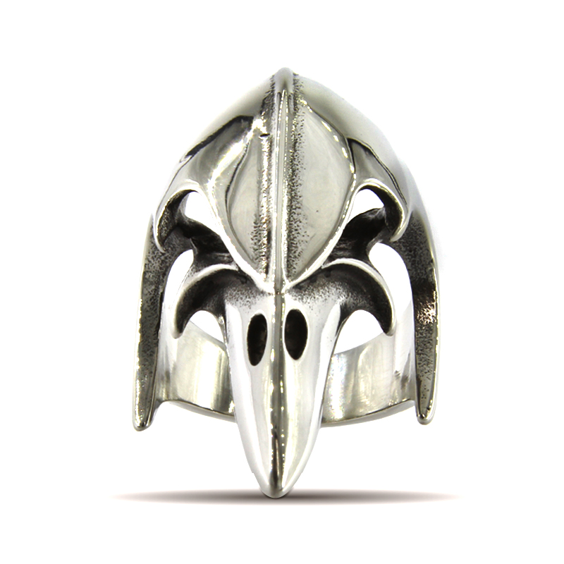 Anillo Acero Inox Plateado Hombre Craneo Mensajero Muerte