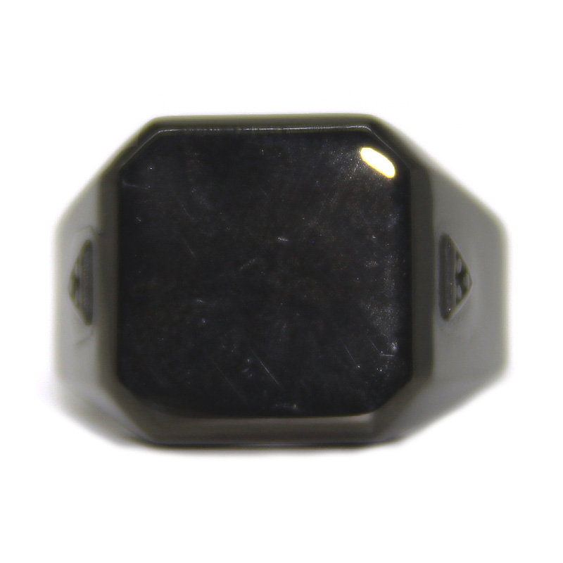 Anillo Acero Negro Liso