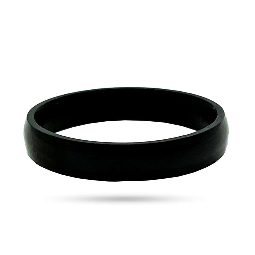 Anillo Acero Negro Mujer Diseno Argolla Lisa 3 mm Clasica