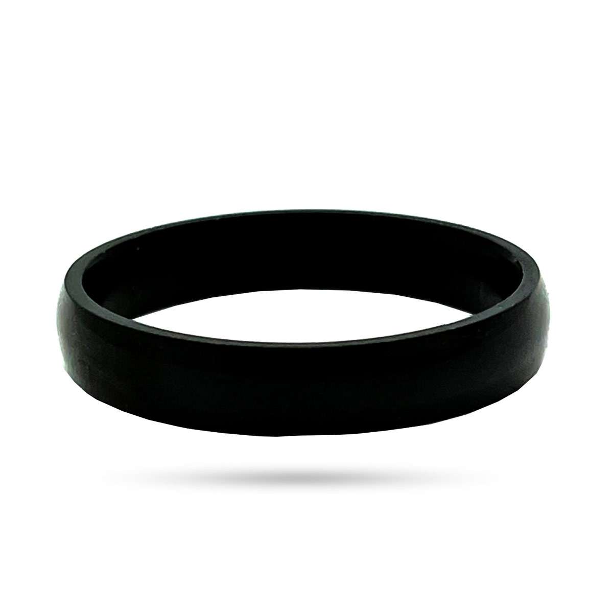 Anillo Acero Negro Mujer Diseno Argolla Lisa 3 mm Clasica