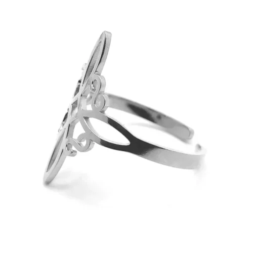 Anillo-Acero-Plateado-Ajustable-Nudo-de-Bruja-Proteccion3.webp