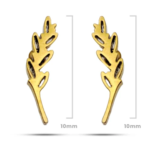 Aretes-Acero-Dorado-Broquel-Planta-Hojas-de-Trigo-3.webp