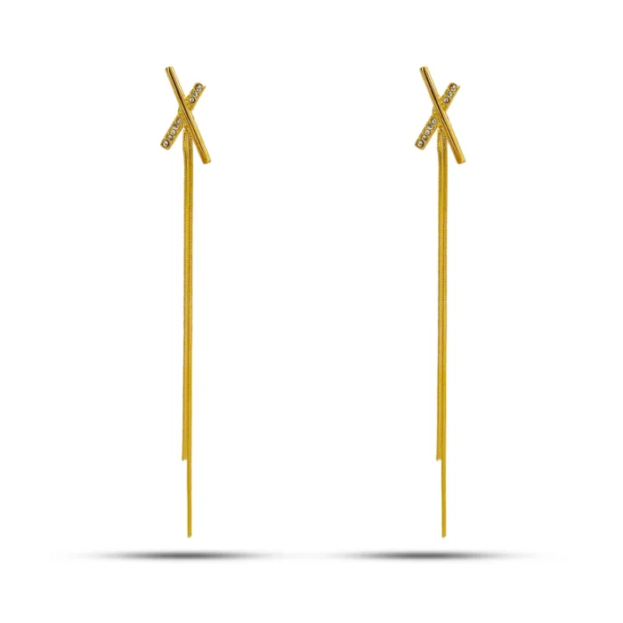 Aretes-Acero-Dorado-Cruz-Zirconia-Cadena-Largos-Elegante-1.webp