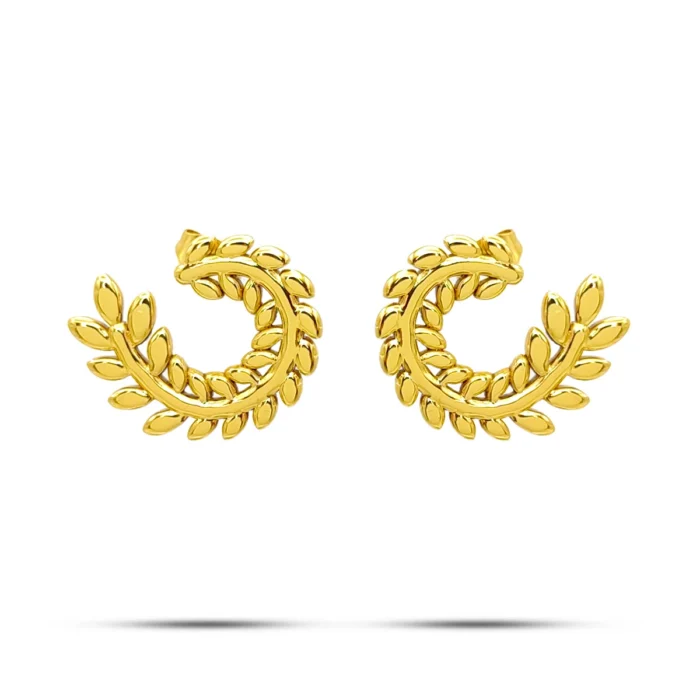 Aretes-Acero-Dorado-Hojas-Rama-de-Olivo-en-C-Elegante.webp