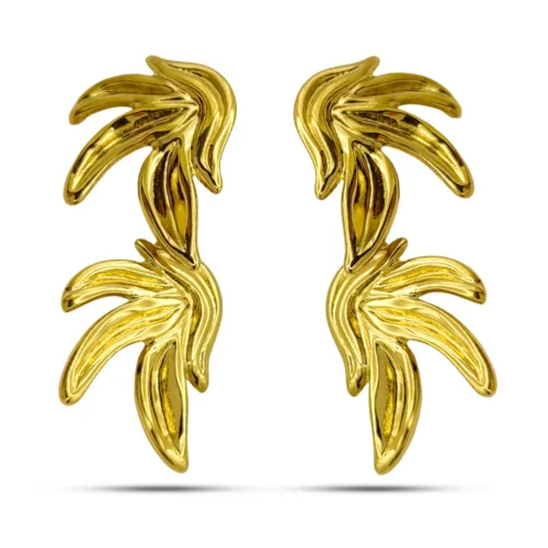Aretes-Acero-Dorado-Largos-Hojas-Texturizadas-Elegantes-1.webp