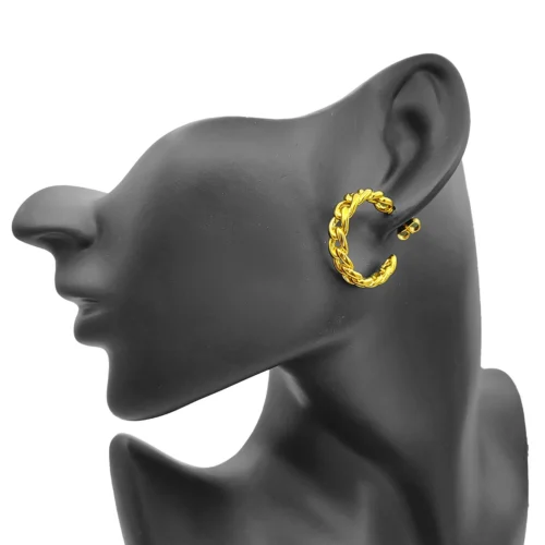 Aretes-Acero-Dorado-Media-Arracada-Eslabones-Cadena-1.webp