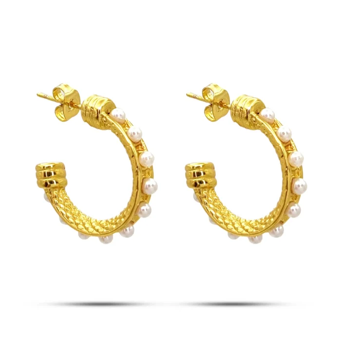Aretes-Acero-Dorado-Media-Arracada-Fila-Perlas-Pequenas-2.webp