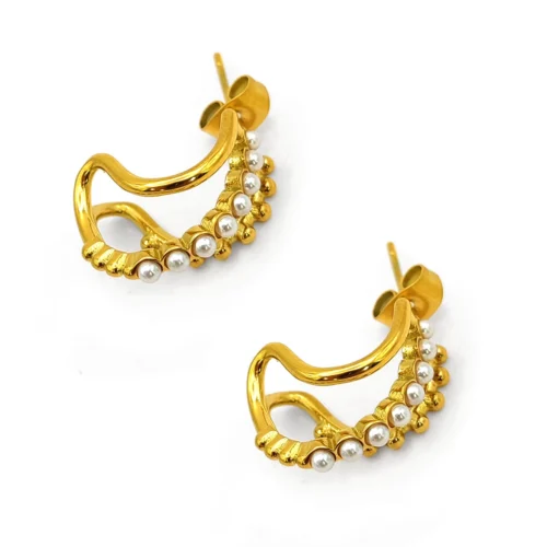 Aretes-Acero-Dorado-Media-Arracada-Triple-Fila-Perlas-1.webp