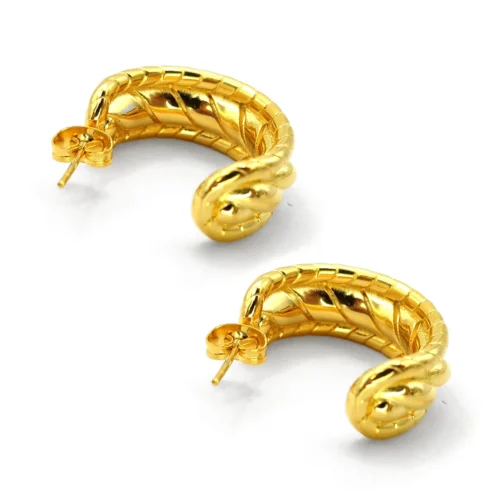 Aretes-Acero-Dorado-Media-Arracada-Triple-Trenza-Chunky-3.webp