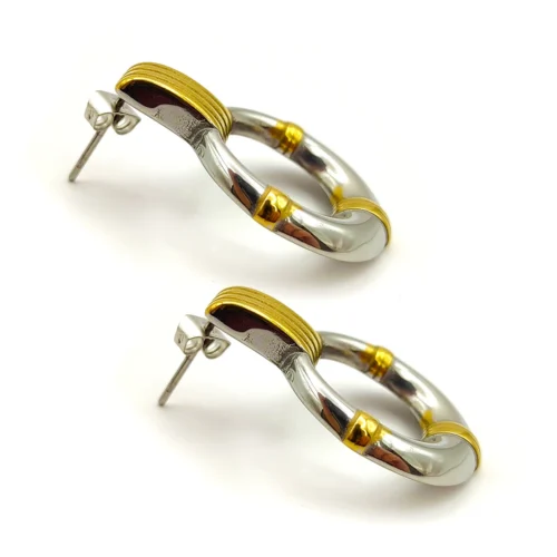 Aretes-Acero-Inox-Bicolor-Circulo-Hueco-Textura-Lineas-4.webp