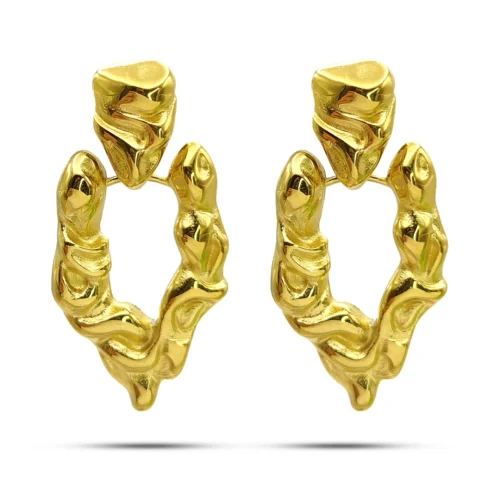 Aretes-Acero-Inox-Dorado-Triangulo-Irregular-Martillado-1.webp