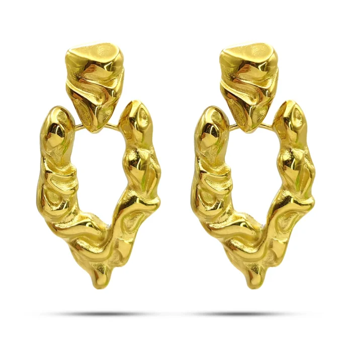 Aretes-Acero-Inox-Dorado-Triangulo-Irregular-Martillado-1.webp