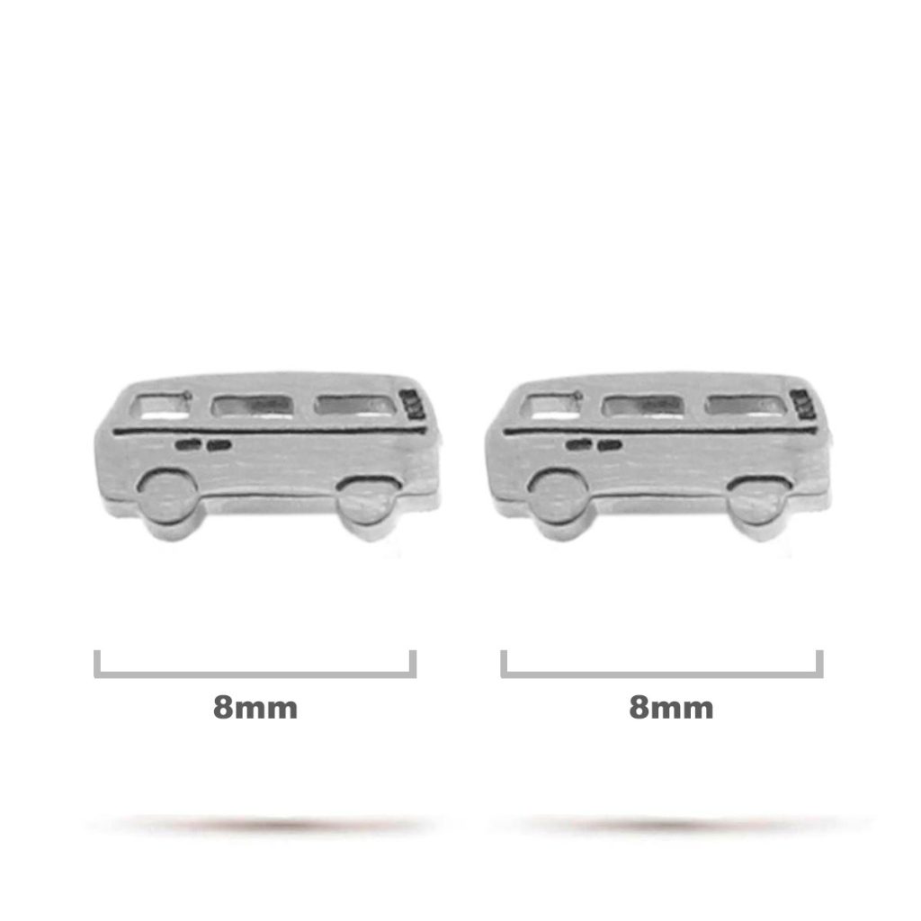 Aretes Acero Inox Plateado Tipo Broquel Volkswagen Combi 1