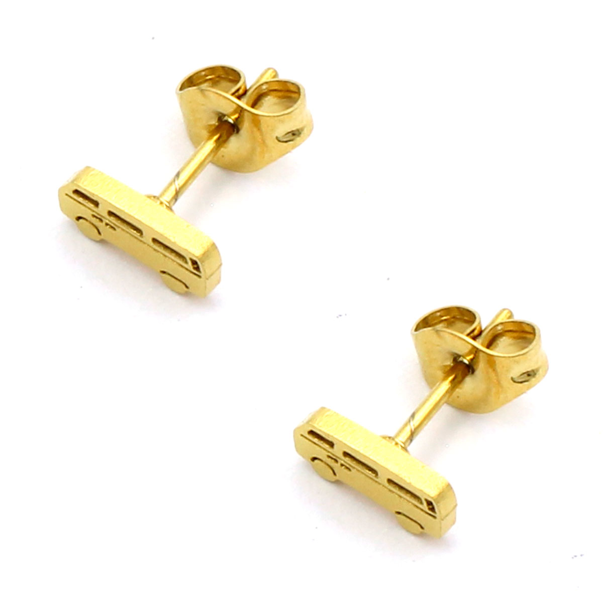 Aretes Acero Inox Plateado Tipo Broquel Volkswagen Combi 2