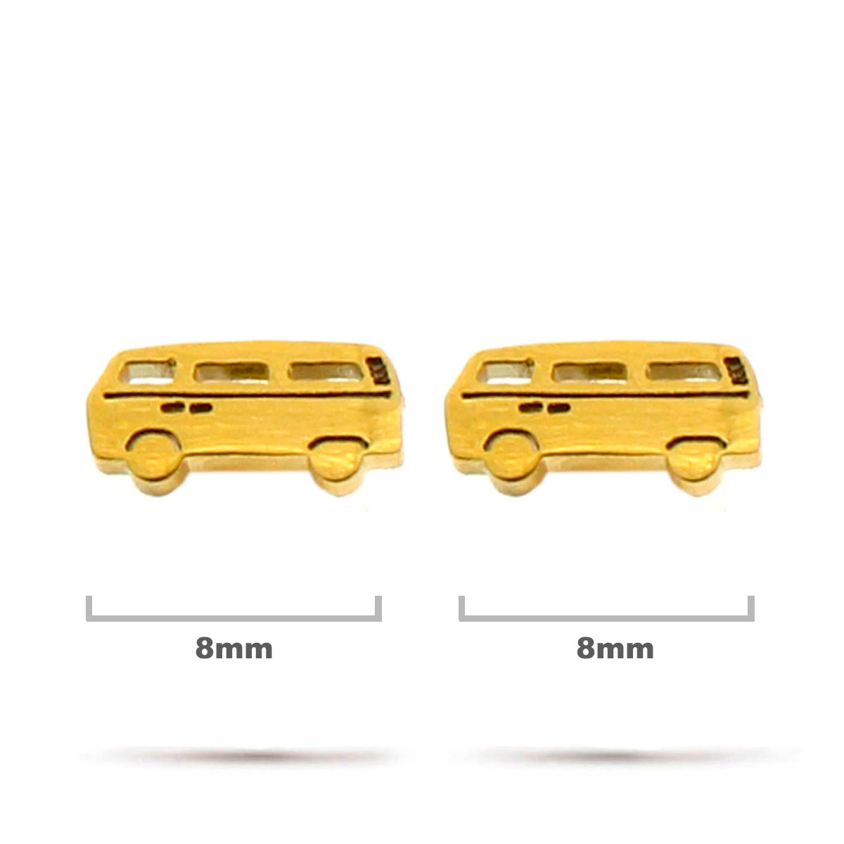 Aretes Acero Inox Plateado Tipo Broquel Volkswagen Combi