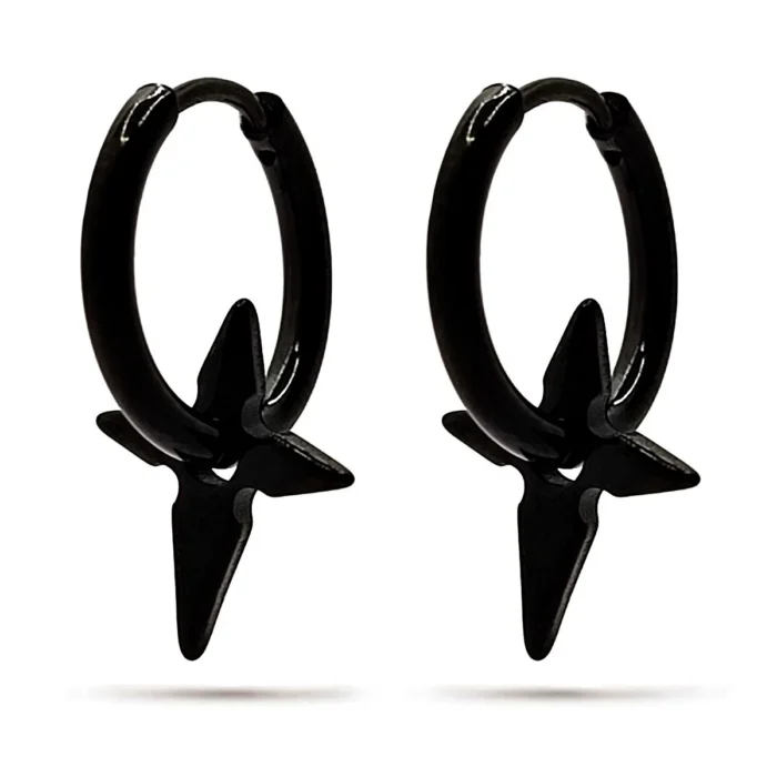 Aretes-de-Hombre-Acero-Inox-Negro-Cruz-Ninja-Shuriken-1.webp