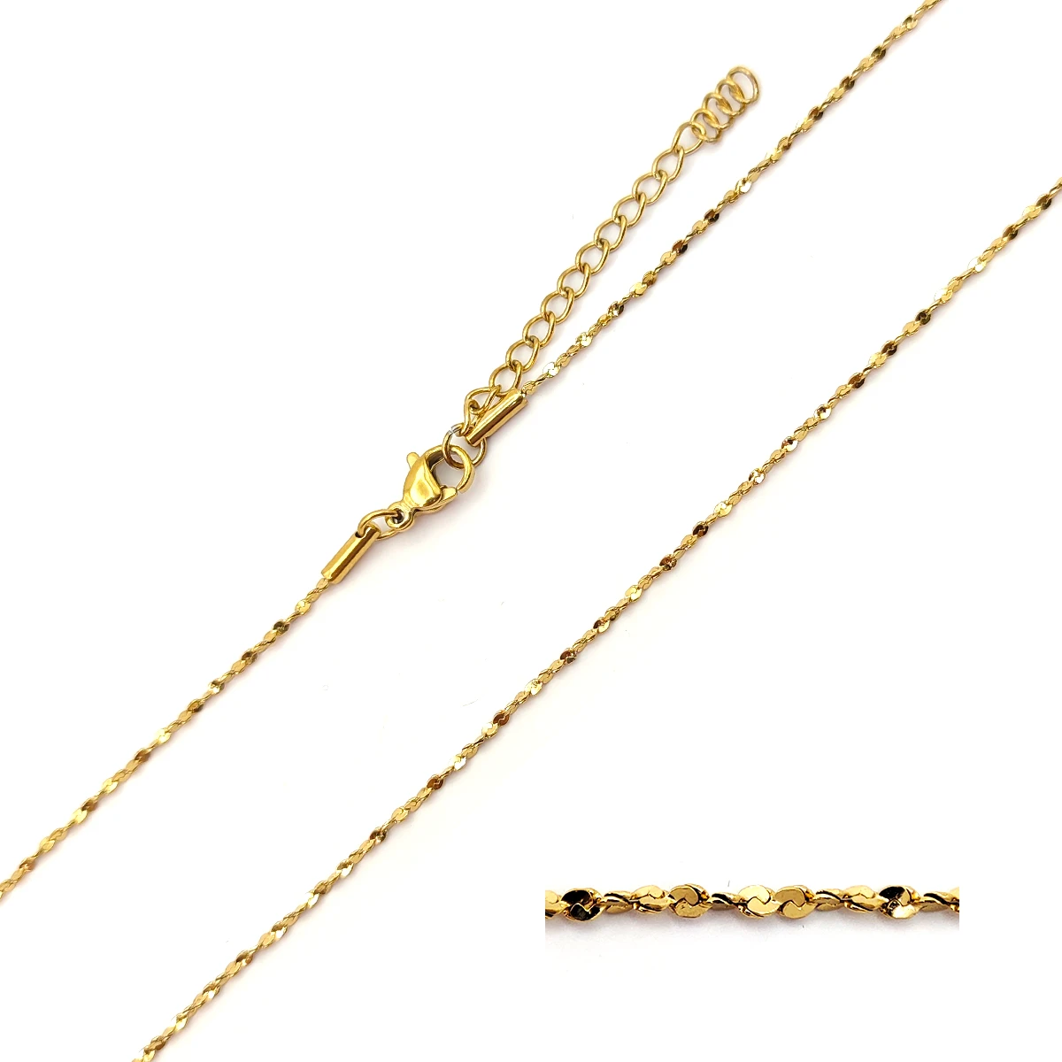 Cadena Acero Eslabon Petatillo Redonda Delgada 1.3 mm 4