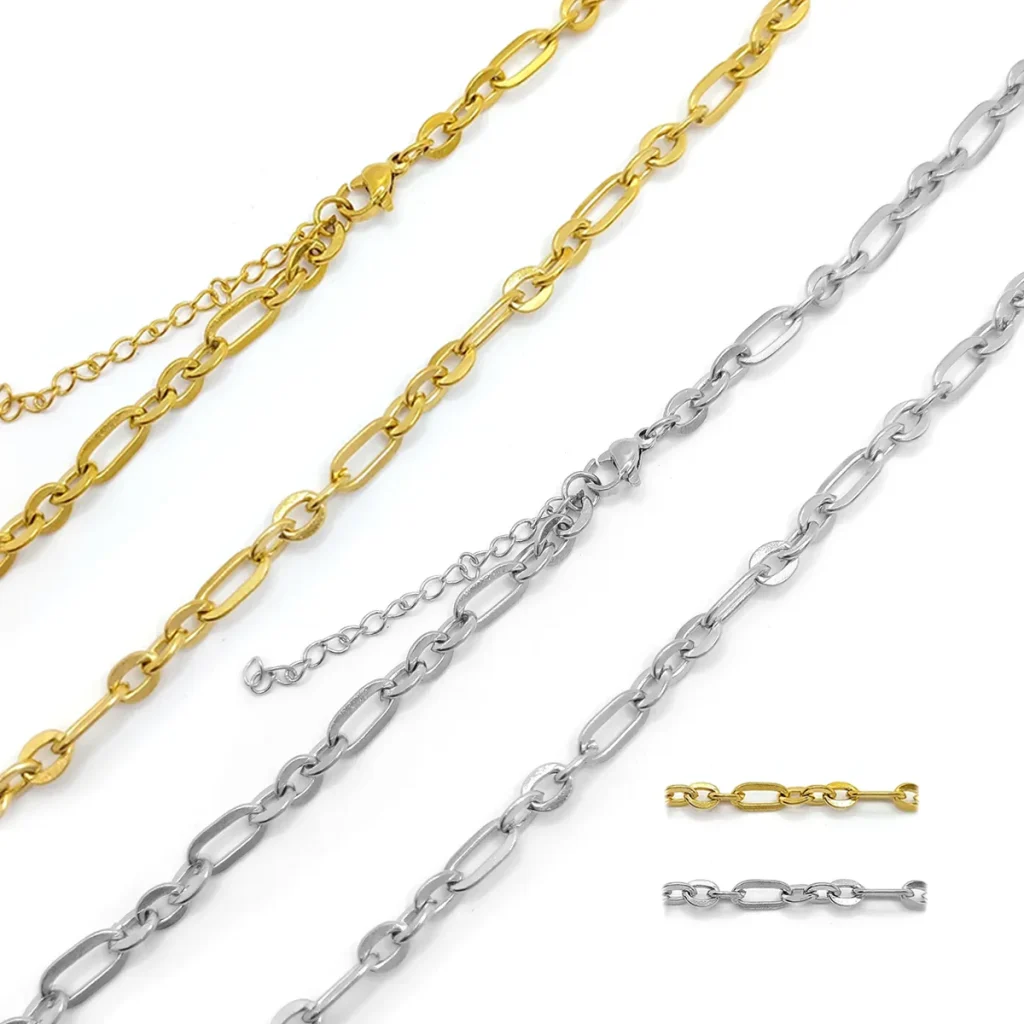 Cadena Acero Inox Choker Moderno Eslabon 3x1 Grueso