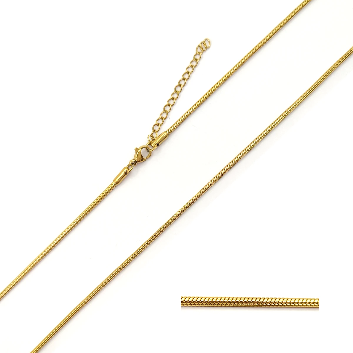 Cadena Acero Inox Cola de Rata Redonda Delgada 2 mm 2