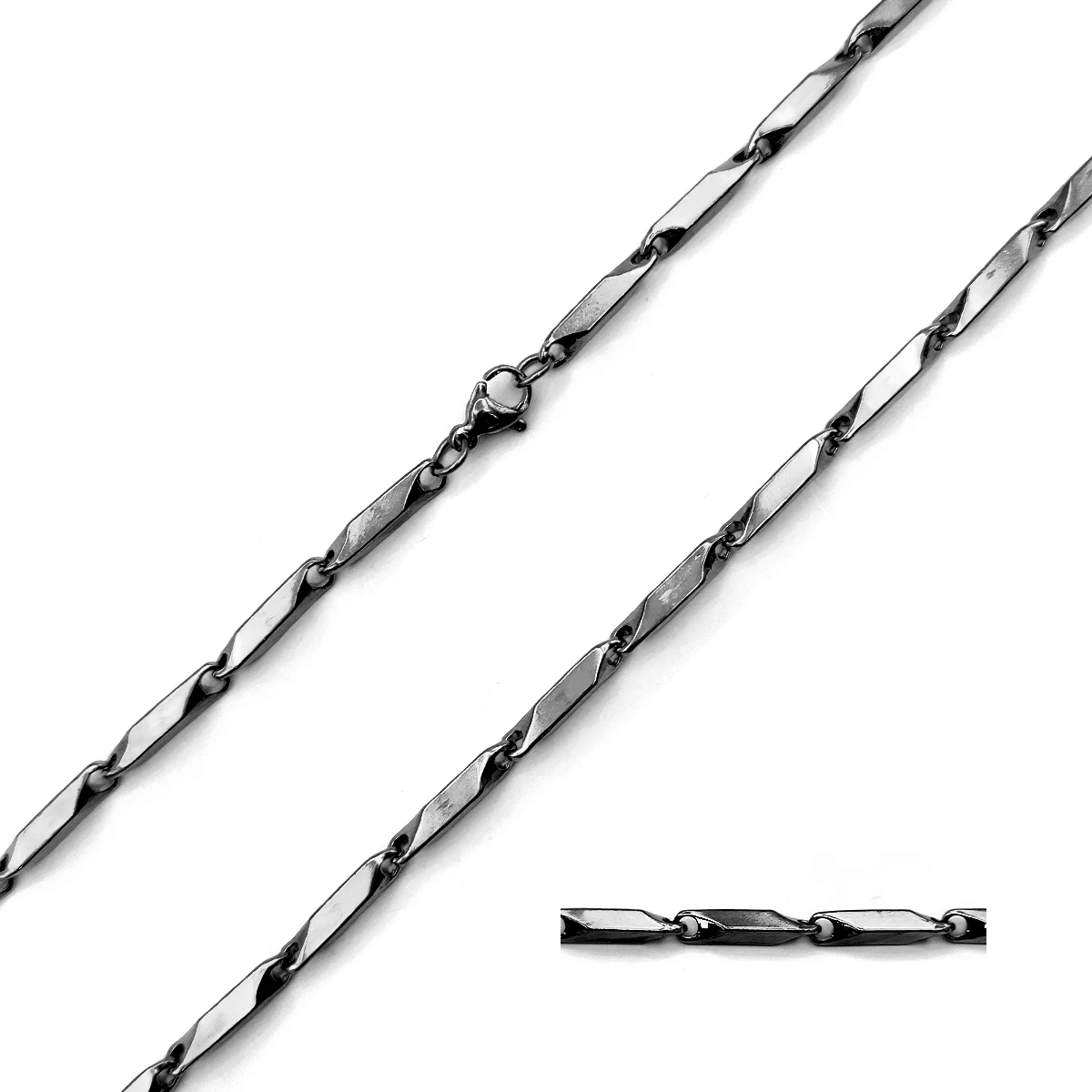 Cadena Acero Inox Eslabon Barra Pilares Moderna 3 mm 5