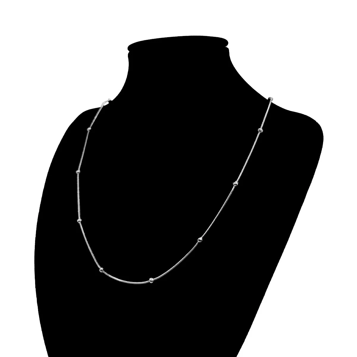 Cadena Acero Inox Plateado Cola de rata Balin Delicada 1