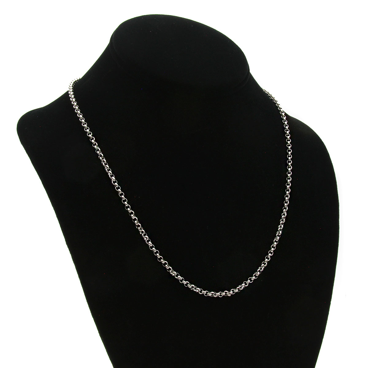 Cadena Acero Inox Plateado Eslabon Circular 3 mm x 50cm 2