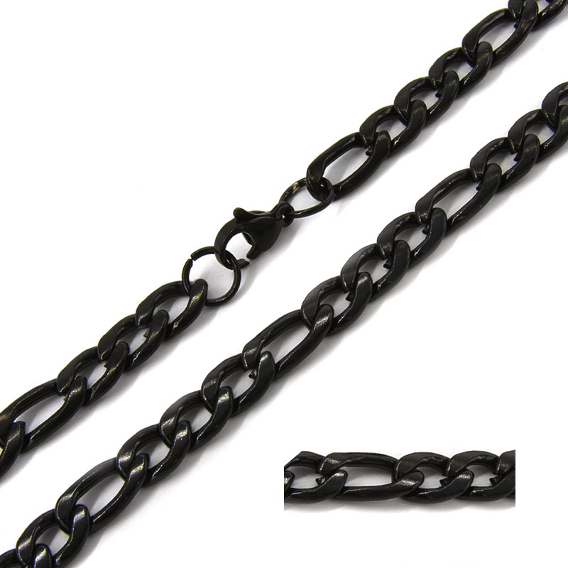 Cadena Acero Inoxidable Negro Eslabon 3x1 6mm x 49cm2