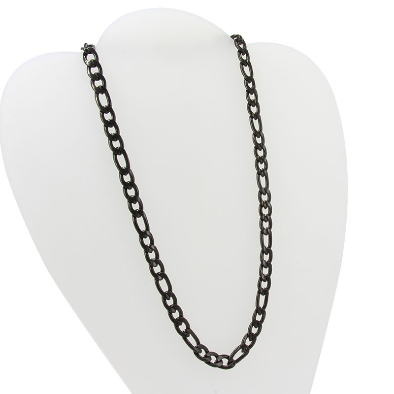 Cadena Acero Inoxidable Negro Eslabon 3x1 7mm x 49cm 2