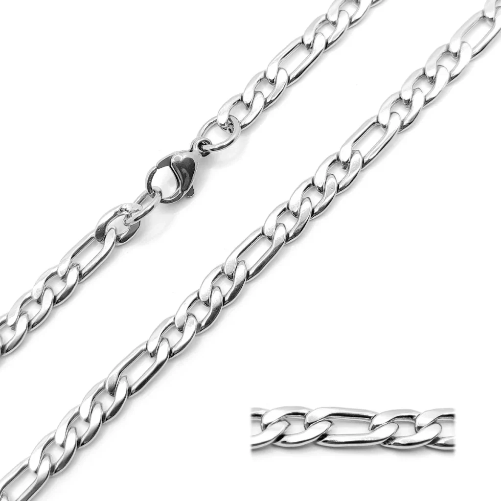 Cadena Acero Inoxidable Plateado Clasica 3x1 5mm x 60 cm 1