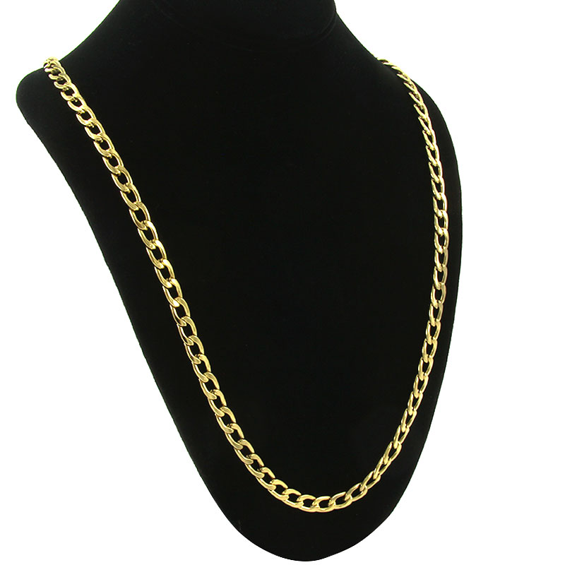 Cadena Acero Plateado Bilboa Eslabon Largo 7mm x 70cm 2