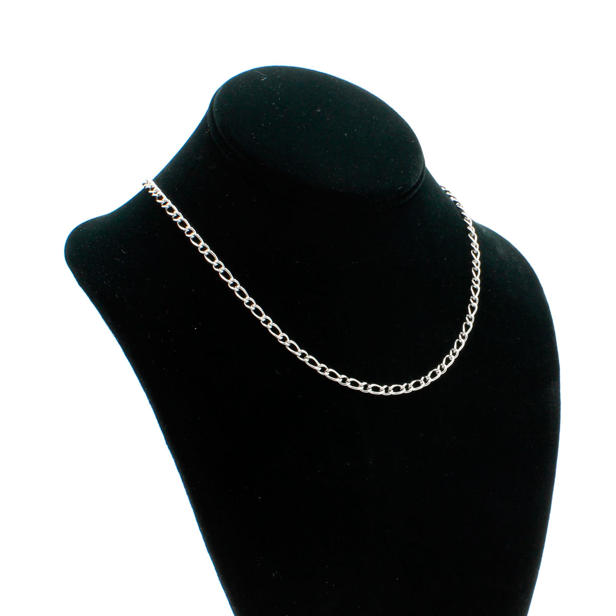 Cadena Acero Plateado Estilo Choker Eslabon Ovalado 2