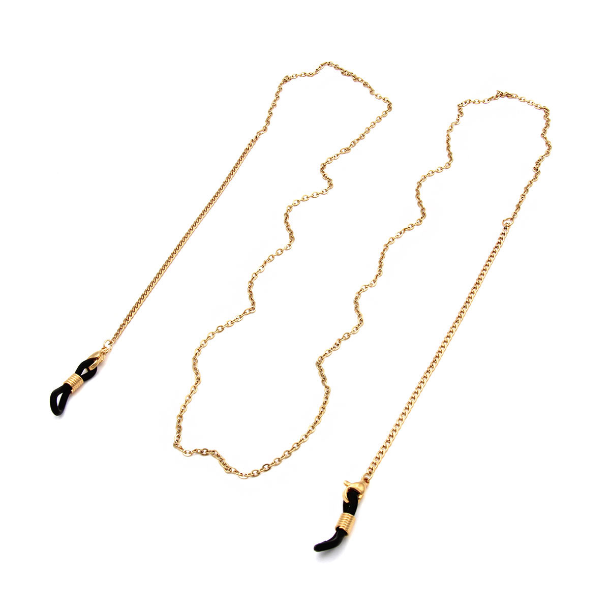 Cadena Lentes Dorado Eslabon Estilo Bilbao 2mm 2