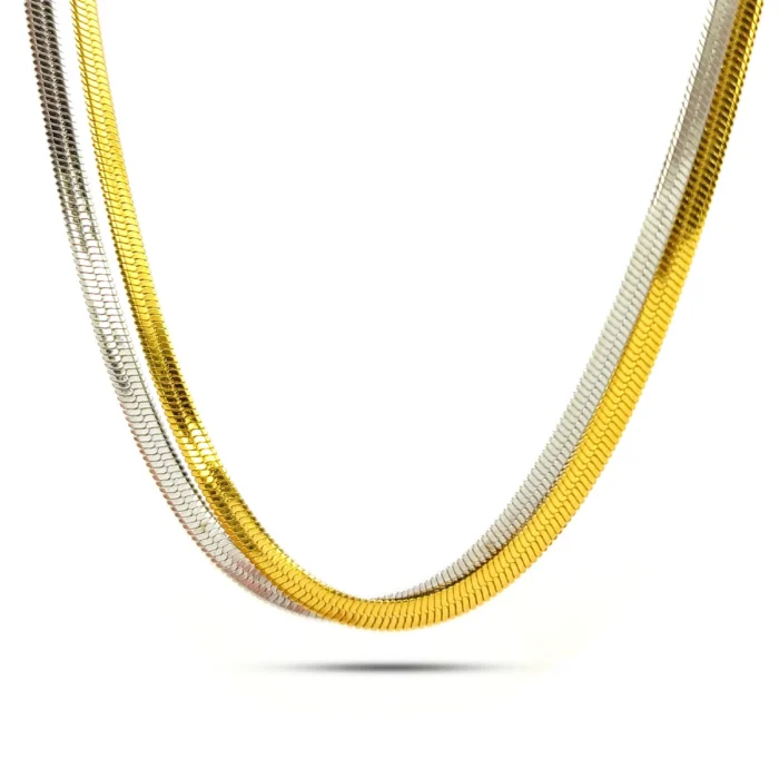 Collar-Acero-Bicolor-Doble-Cadena-Planchada-Panza-de-Vibora-3.webp