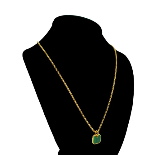 Collar-Acero-Cadena-Redonda-Malaquita-Cuadrado-Moderno-3.webp