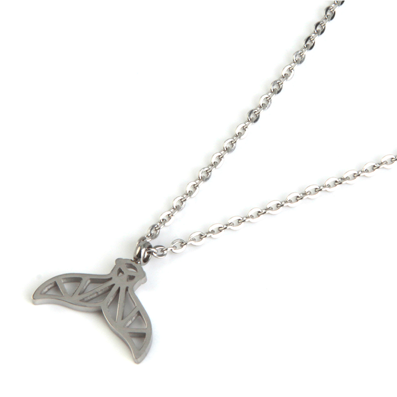 Collar Acero Cola de Sirena Amuleto Sabiduria y Libertad 1