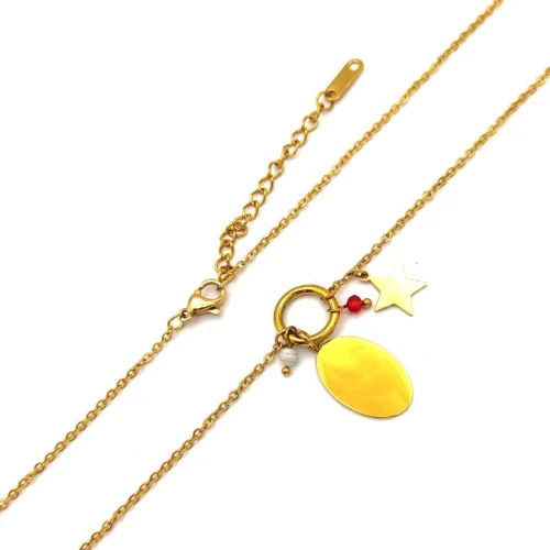 Collar-Acero-Dorado-Argolla-Charms-Ovalo-Liso-Estrella-2.webp