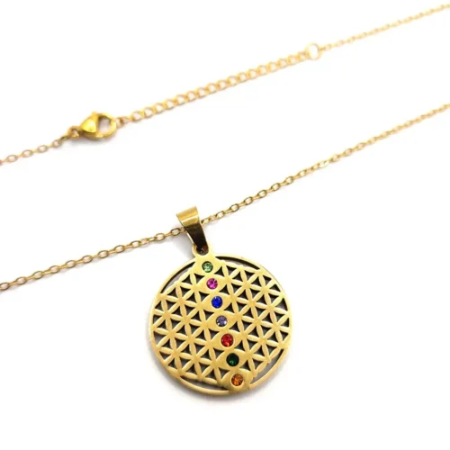 Collar-Acero-Dorado-Flor-de-la-Vida-Cristales-7-Chakras-3.webp