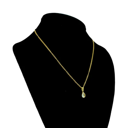 Collar-Acero-Dorado-Gota-Zirconia-Lagrima-Clara-Elegante-1.webp