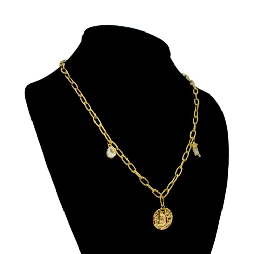 Collar-Acero-Dorado-Gota-Zirconia-Lagrima-Clara-Elegante-5.webp