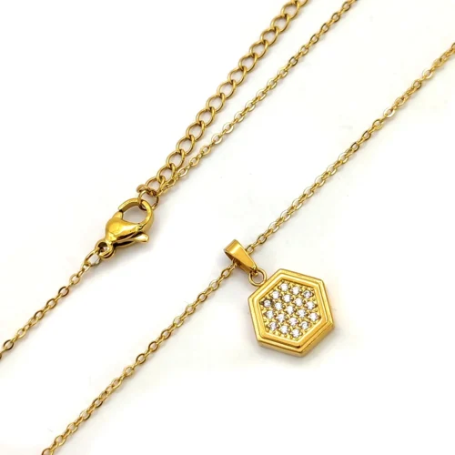 Collar-Acero-Dorado-Mini-Hexagono-Cristales-Elegante-2.webp