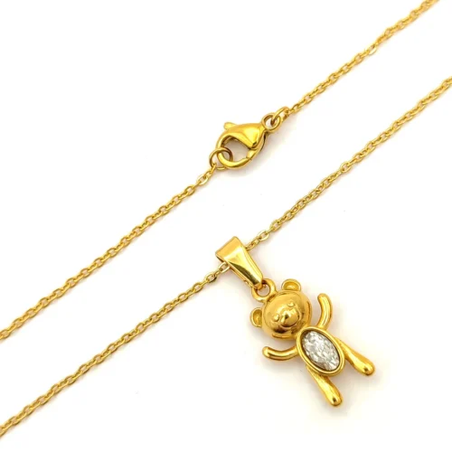 Collar-Acero-Dorado-Oso-Peluche-Zirconia-Cristal-Oval-2.webp