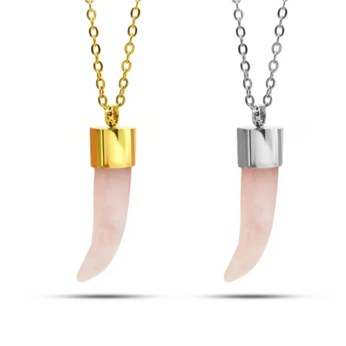 Collar-Acero-Inox-Colmillo-Simbolo-Fuerza-Cuarzo-Rosa-4.webp