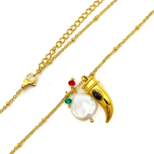 Collar-Acero-Inox-Dorado-Perla-de-Rio-Cuerno-Abundancia-3.webp