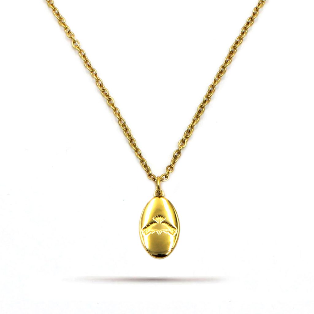 Collar Acero Inoxidable Dorado Paloma Espiritu Santo