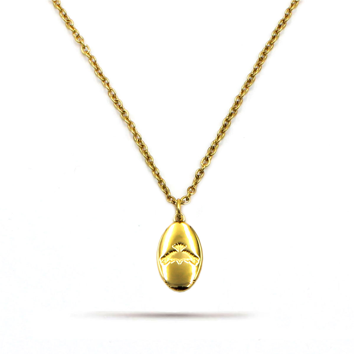 Collar Acero Inoxidable Dorado Paloma Espiritu Santo