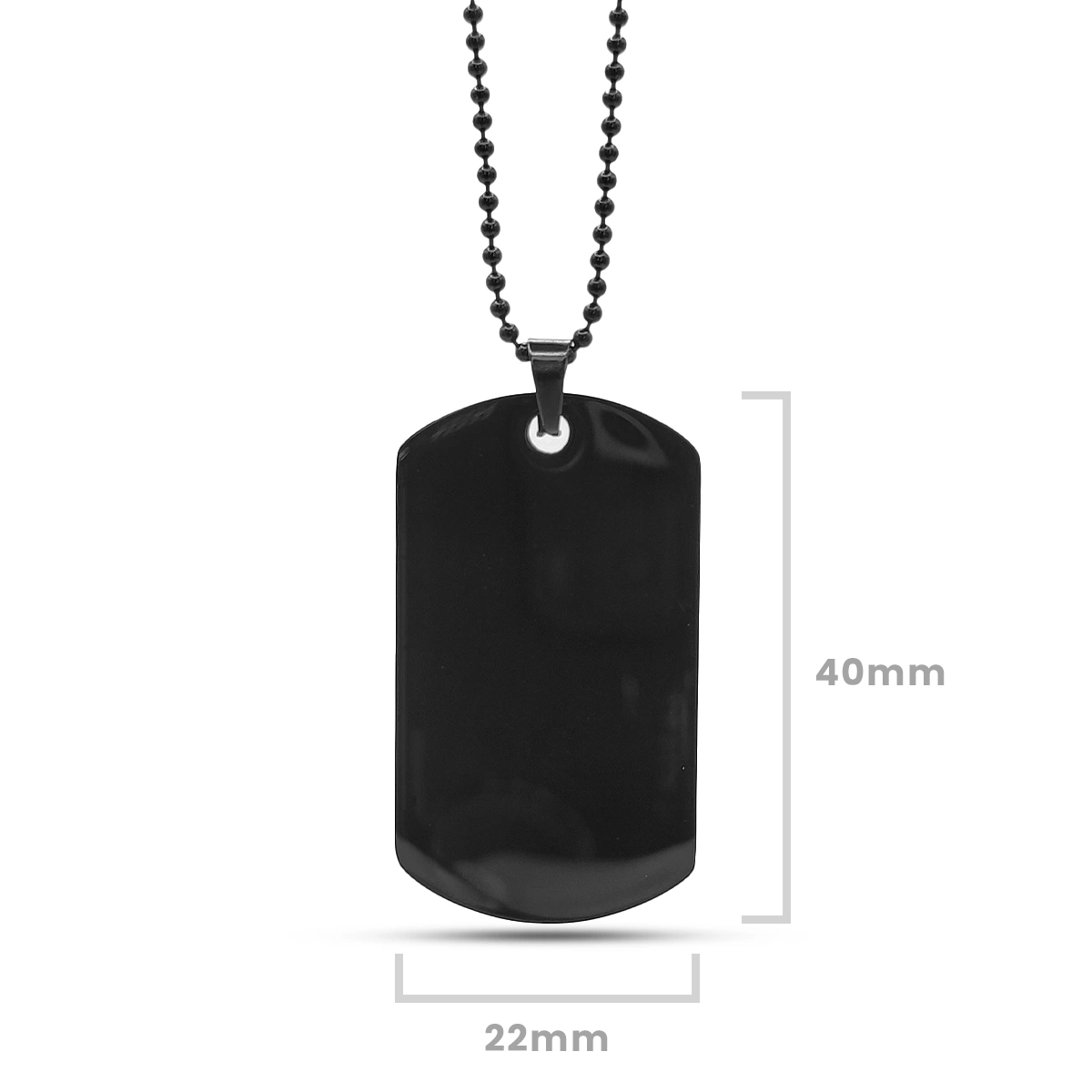 Collar Acero Placa Lisa Cadena Militar Para Grabado 5 Collar Acero Placa Lisa Cadena Militar Para Grabado - Image 3