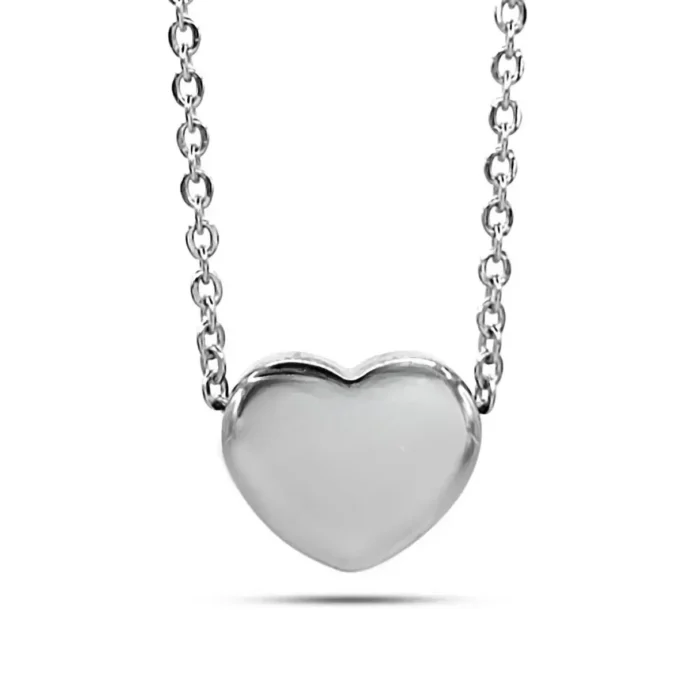 Collar-Acero-Plateado-Corazon-Inflado-Clasico-Romantico.webp