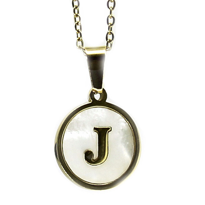 Collar Dije Madre Perla Letra J