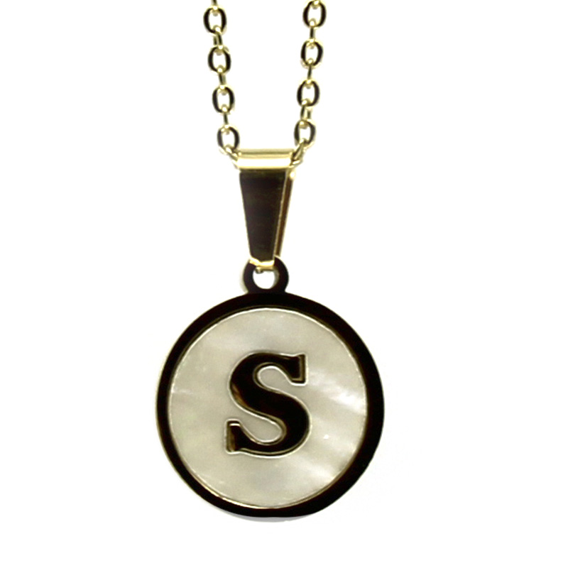 Collar Dije Madre Perla Letra S